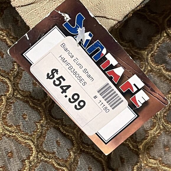 HIEnd Accents Santa Fe Bianca Euro Shams, Set Of 2, 27”x27”, NWT Textured Browns - Picture 4 of 8